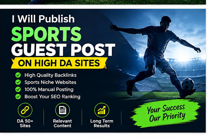 build high da sports guest post backlinks
