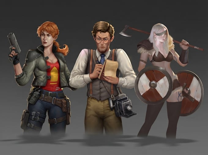 paint professional character art, no ai