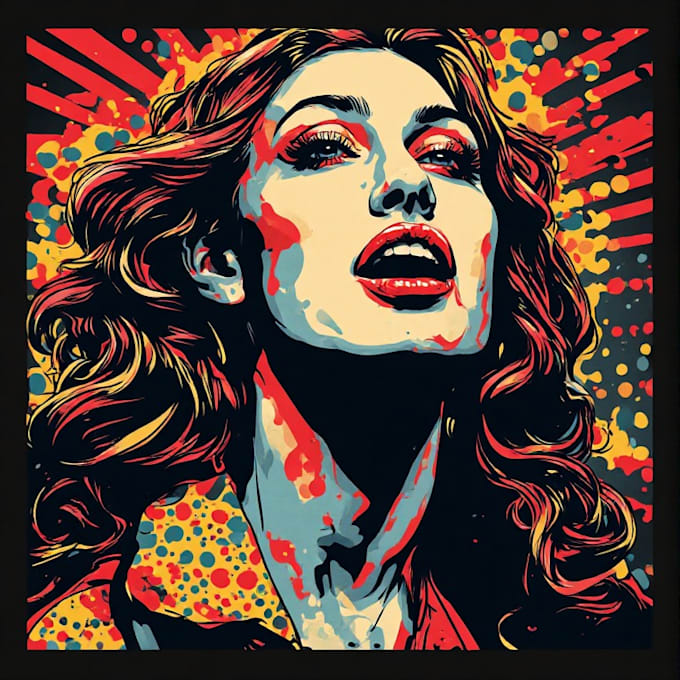 draw wpap pop art sport potrait