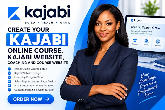 create your kajabi online course, kajabi website, coaching and course website