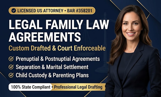 draft or review a legally binding prenuptial agreement