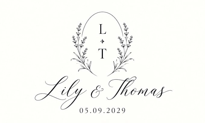 design a minimalist wedding initials logo and monogram