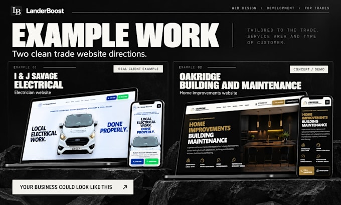 build a contractor website with a quote form