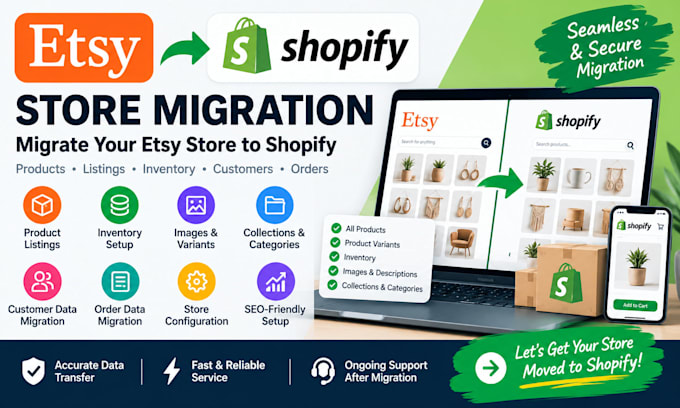 migrate esty store clone shopify product listings inventory ecommerce data setup