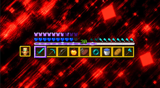minecraft texture pack with a custom crosshair and hud