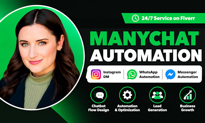 design manychat chatbot flows for instagram whatsapp messenger