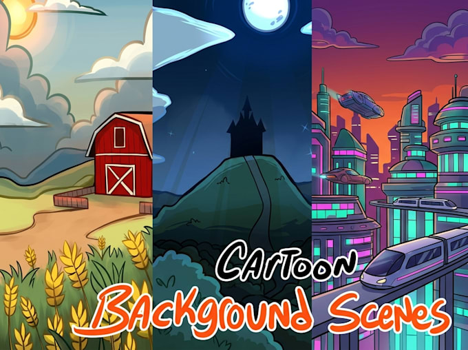 draw cartoon style background art for you