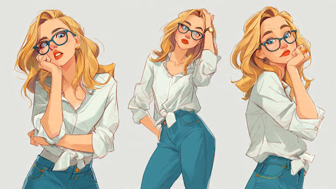 design a professional cartoon character