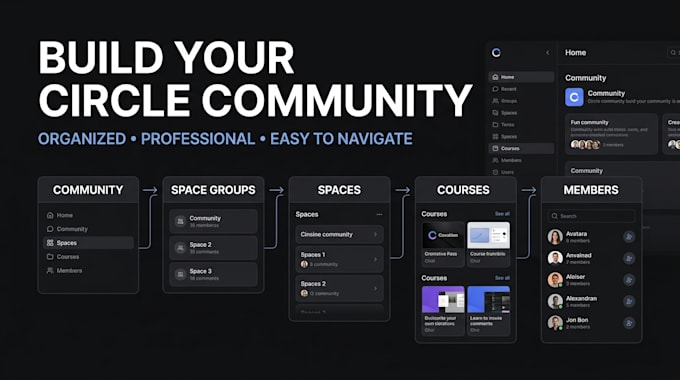 set up and customize your circle community with spaces and workflows