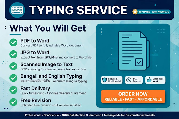 retype scanned pdf, image, handwritten notes to word and excel