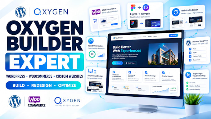 be your oxygen builder expert for woocommerce and wordpress websites