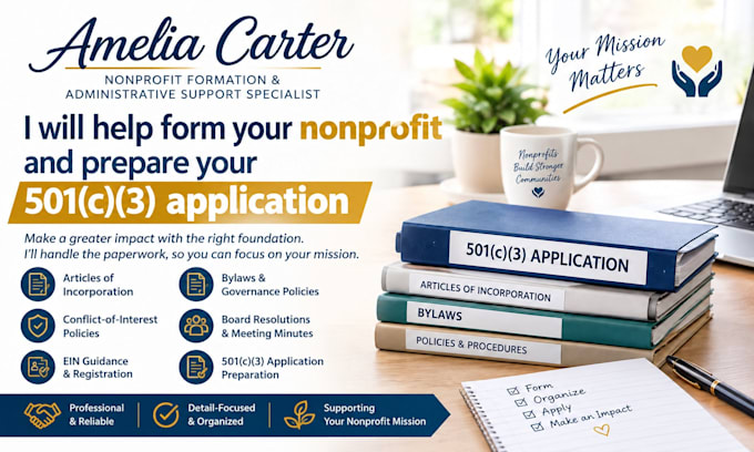 help form your nonprofit and prepare your 501c3 application