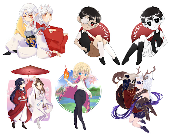 draw cute chibi characters for you