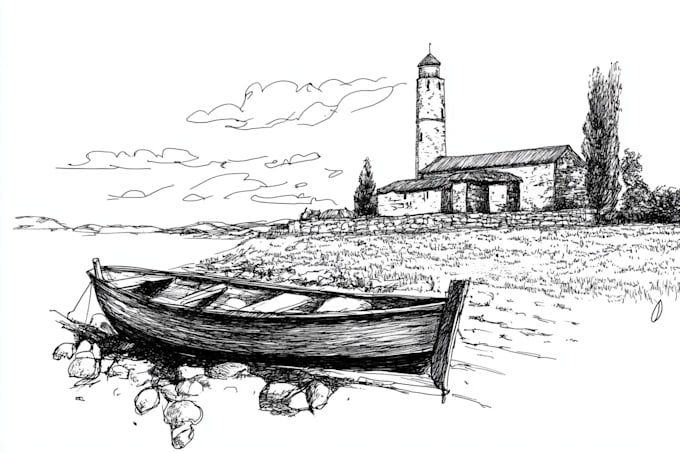 hand draw architecture and urban design sketches