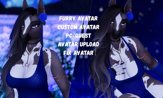 create custom vrchat avatar model furry vrchat avatar commission nsfw 3d model