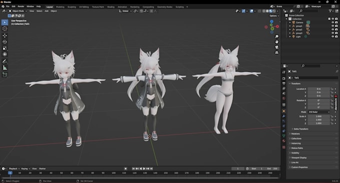 create custom vrchat avatar, 3d character, sfw or nsfw model