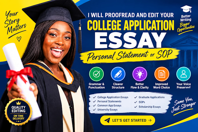 edit your personal statement, college admissions essay, CV