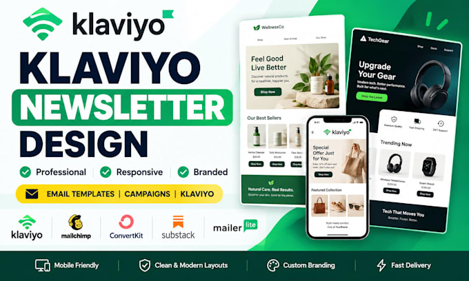design a professional klaviyo email newsletter template