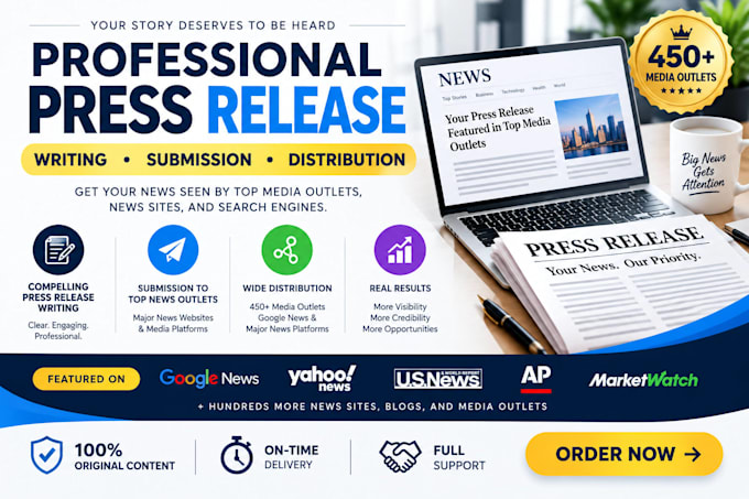 do press release writing, press release distribution and submit press release