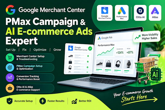 setup fix google merchant performance max ads campaign otto ai atlas ecommerce