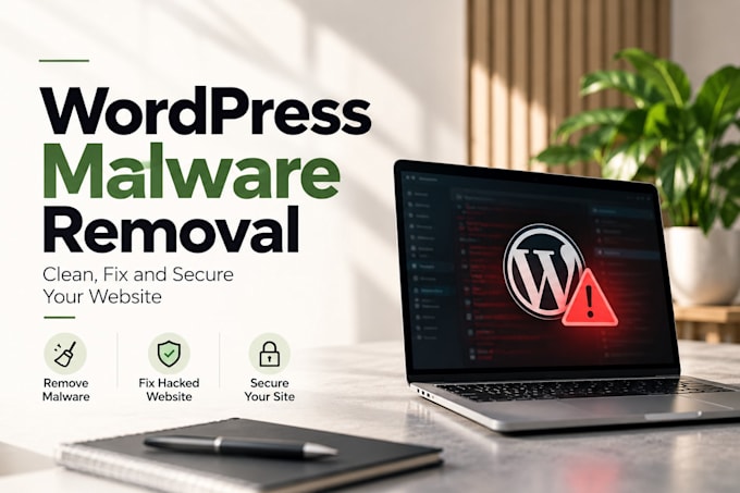 fix wordpress malware, hacked website, virus cleanup and security issues