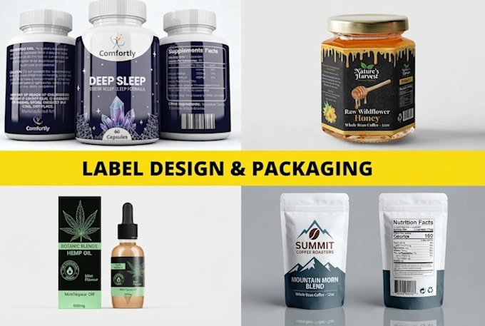 do professional custom product label and packaging label design