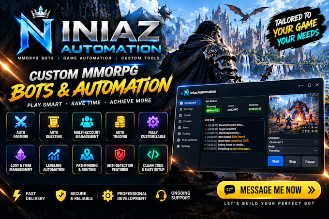 develop advanced game automation and anti cheat systems for mmos