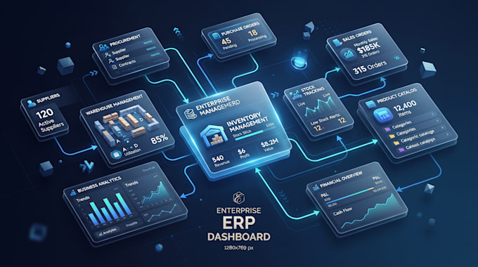 develop inventory and business management erp software