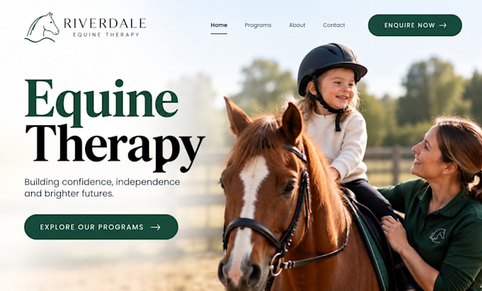 build squarespace equine therapy website hippotherapy website therapeutic riding