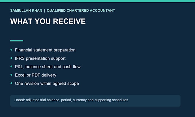prepare financial statements and ifrs financial reports