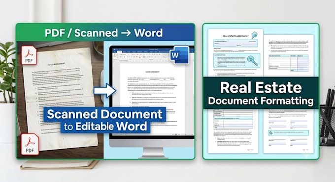 do professional document typing and real estate document formatting