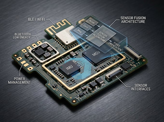 design ar glasses pcb, sensor fusion and embedded firmware