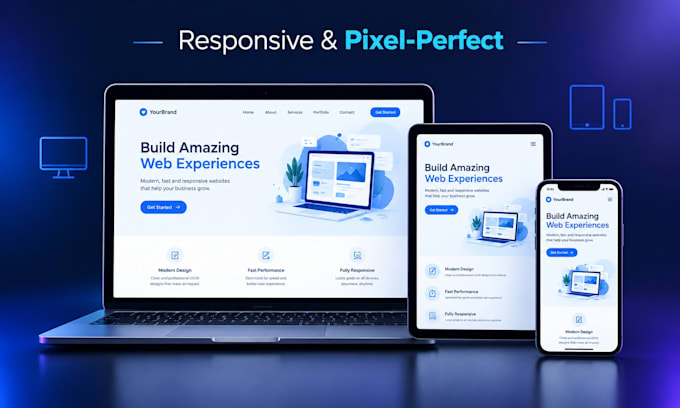 do website development as your front end developer using react
