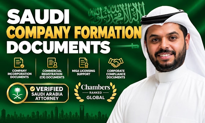 prepare saudi cr registration and corporate compliance documents