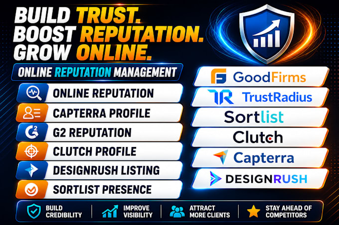 do online reputation clutch bbb g2 capterra designrush goodfirms sourceforge