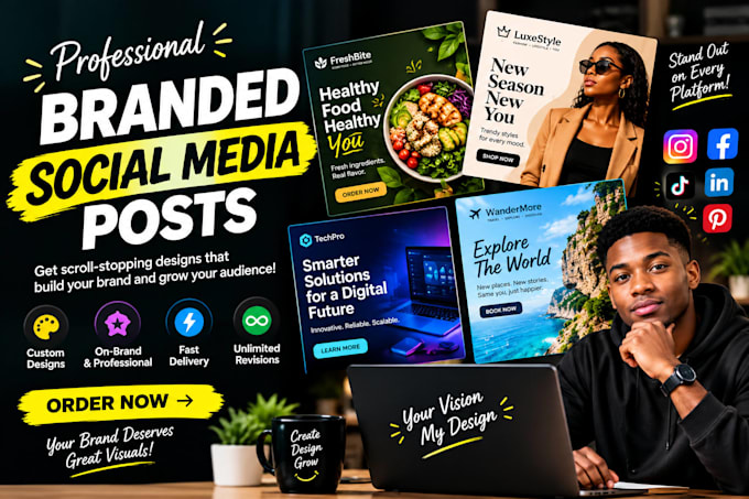 create branded social media posts