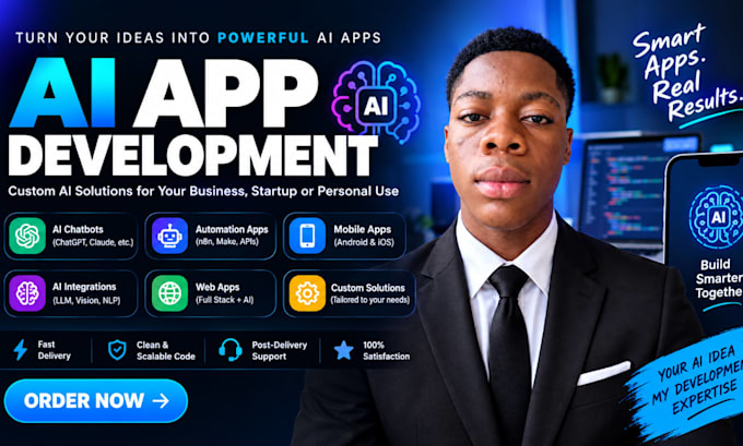 ai mobile app ai chatbot ai agent ai website development as ai devloper