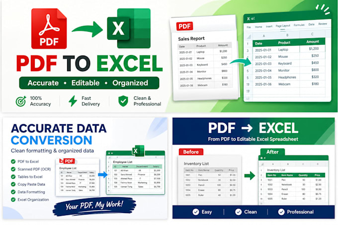 convert pdf to excel with accurate data entry