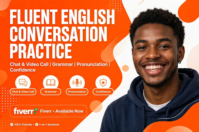 be your  english practice partner for chat and video calls