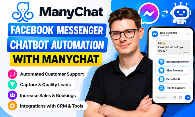 create manychat chatbot automation facebook messenger chatbot setup