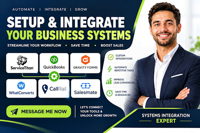 integrate servicetitan quickbooks gravity forms whatconverts callrail salesmate