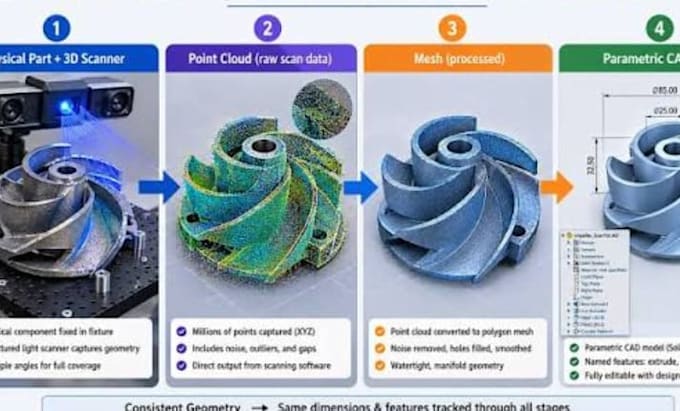 reverse engineer 3d scan into cad for manufacturing