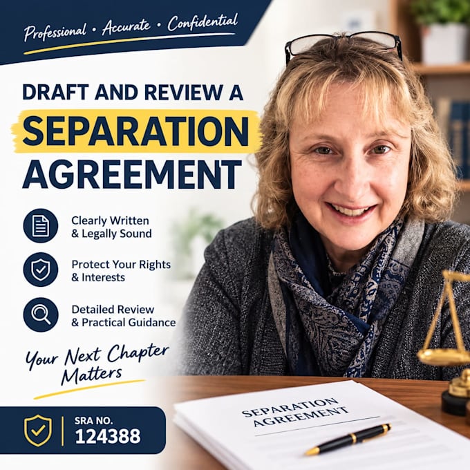 draft and review a separation agreement