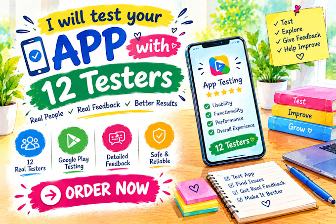 test app with 12 testers