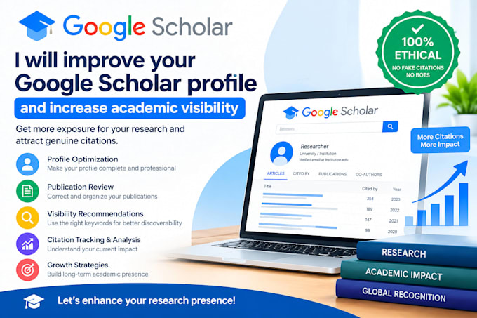 improve your google scholar profile and increase academic visibility