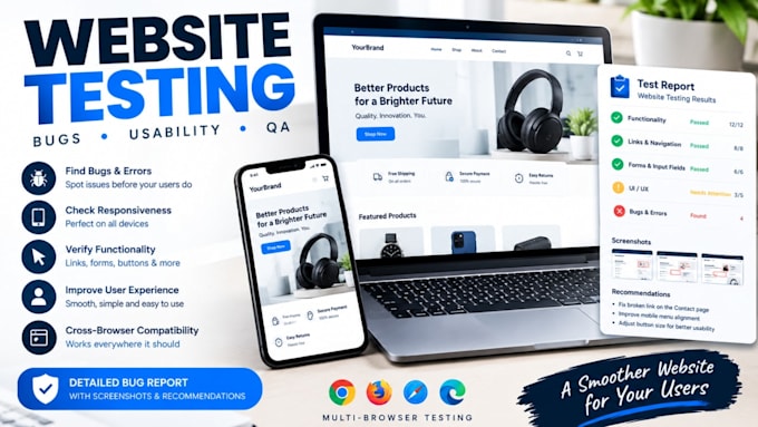manually test your website for bugs and usability issues