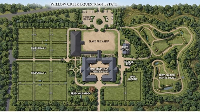 create custom property maps with building boundaries and access