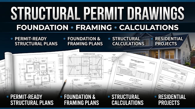 structural permit drawings foundation framing and calculations