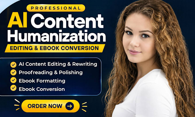 humanize and edit ai content proofread and format ai content ebook conversion