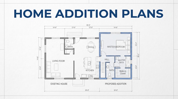 draw home addition plans floor plans, site plans and permit drawing